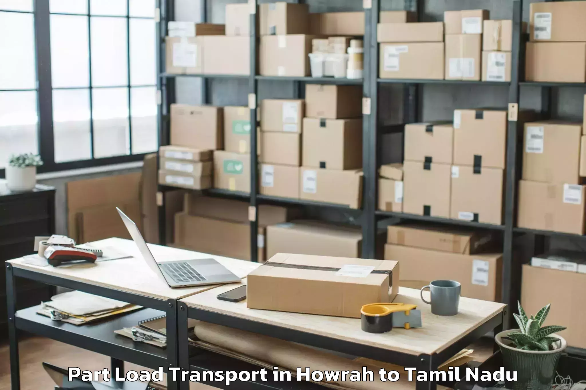 Hassle-Free Howrah to Kayalpattinam Part Load Transport